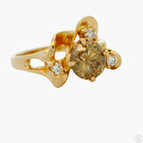 14k Yellow Gold Ring with 1 ctw Natural Diamonds Size 6.25