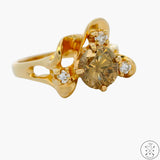 14k Yellow Gold Ring with 1 ctw Diamonds Size 6.25