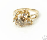 14k Yellow Gold Ring with 1 ctw Diamonds Size 6.25