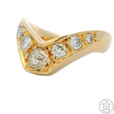 Vintage 14k Yellow Gold Ring with .63 ctw Diamonds Size 5.75