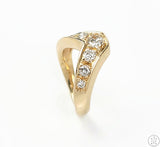 Vintage 14k Yellow Gold Ring with .63 ctw Diamonds Size 5.75
