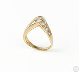 Vintage 14k Yellow Gold Ring with .63 ctw Diamonds Size 5.75