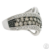 10k White Gold Band with .80 ctw Diamonds Size 6.25