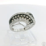 10k White Gold Band with .80 ctw Diamonds Size 6.25