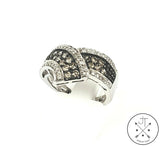 10k White Gold Band with .80 ctw Diamonds Size 6.25