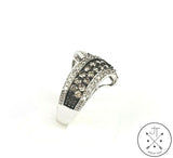 10k White Gold Band with .80 ctw Diamonds Size 6.25