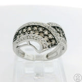 10k White Gold Band with .80 ctw Diamonds Size 6.25