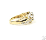 10k Yellow Gold Band with 1 ctw Diamonds Size 7