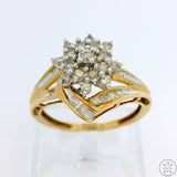 Vintage 10k Yellow Gold Ring with 1/3 ctw Diamonds Size 7.25