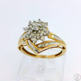 Vintage 10k Yellow Gold Ring with 1/3 ctw Diamonds Size 7.25