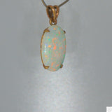Antique 14k Yellow Gold Pendant with 2.5 carat Natural Opal