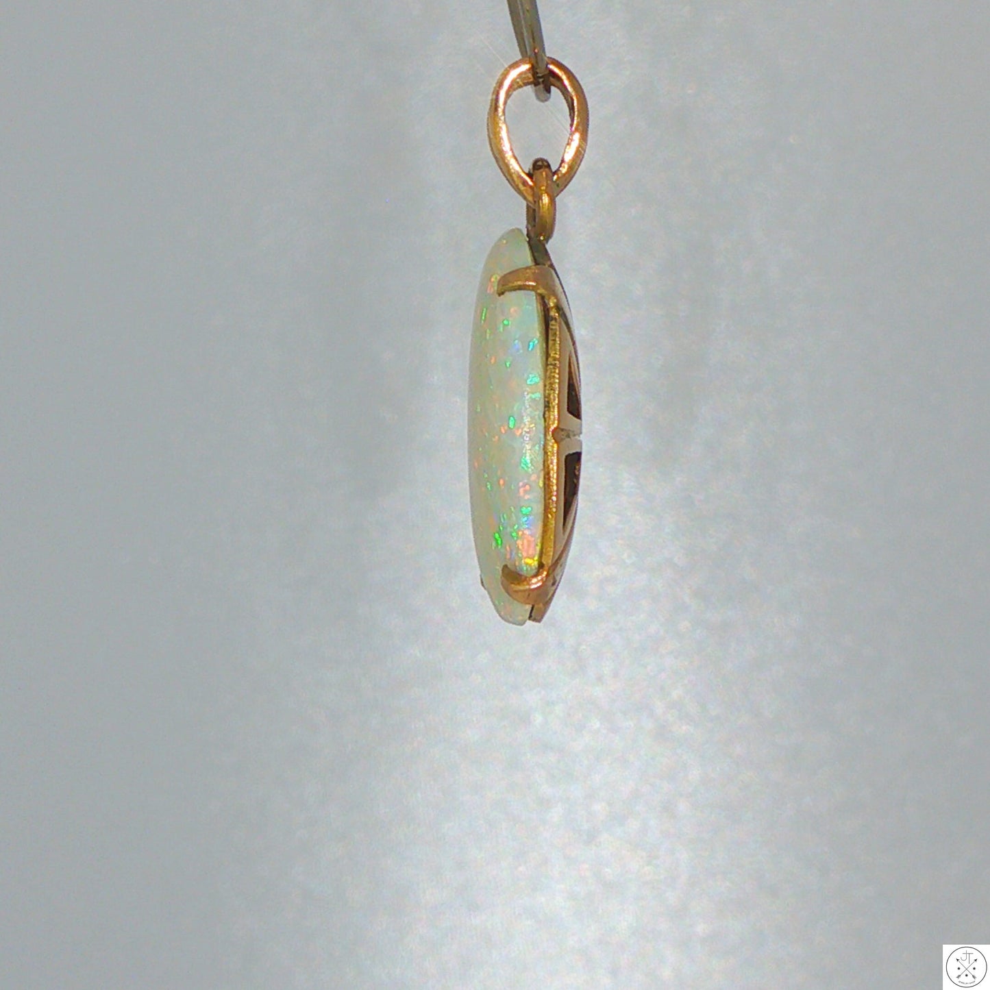 Antique 14k Yellow Gold Pendant with 2.5 carat Natural Opal