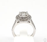 14k White Gold Engagement Ring with 3/4 ctw Diamonds Size 4.25