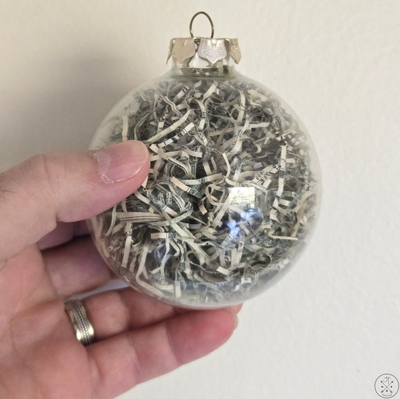 Wholesale Shredded Money Cash Shreds Christmas Tree Ornament 3 Inch 84 Pack Bulk