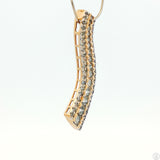 Vintage 10k Yellow Gold Journey Pendant with .85 ctw Natural Diamonds