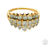 14k Yellow Gold Ring with 2 ctw Diamonds Size 8.5 Certified