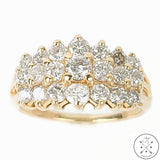 14k Yellow Gold Ring with 2 ctw Diamonds Size 8.5 Certified