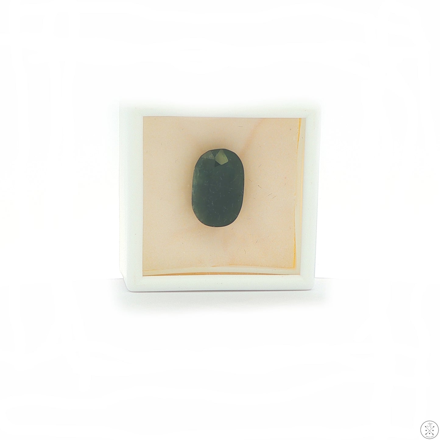 11 Carat Natural Sapphire Untreated Oval Faceted 15 x 10 mm Gemstone Blue Green Loose