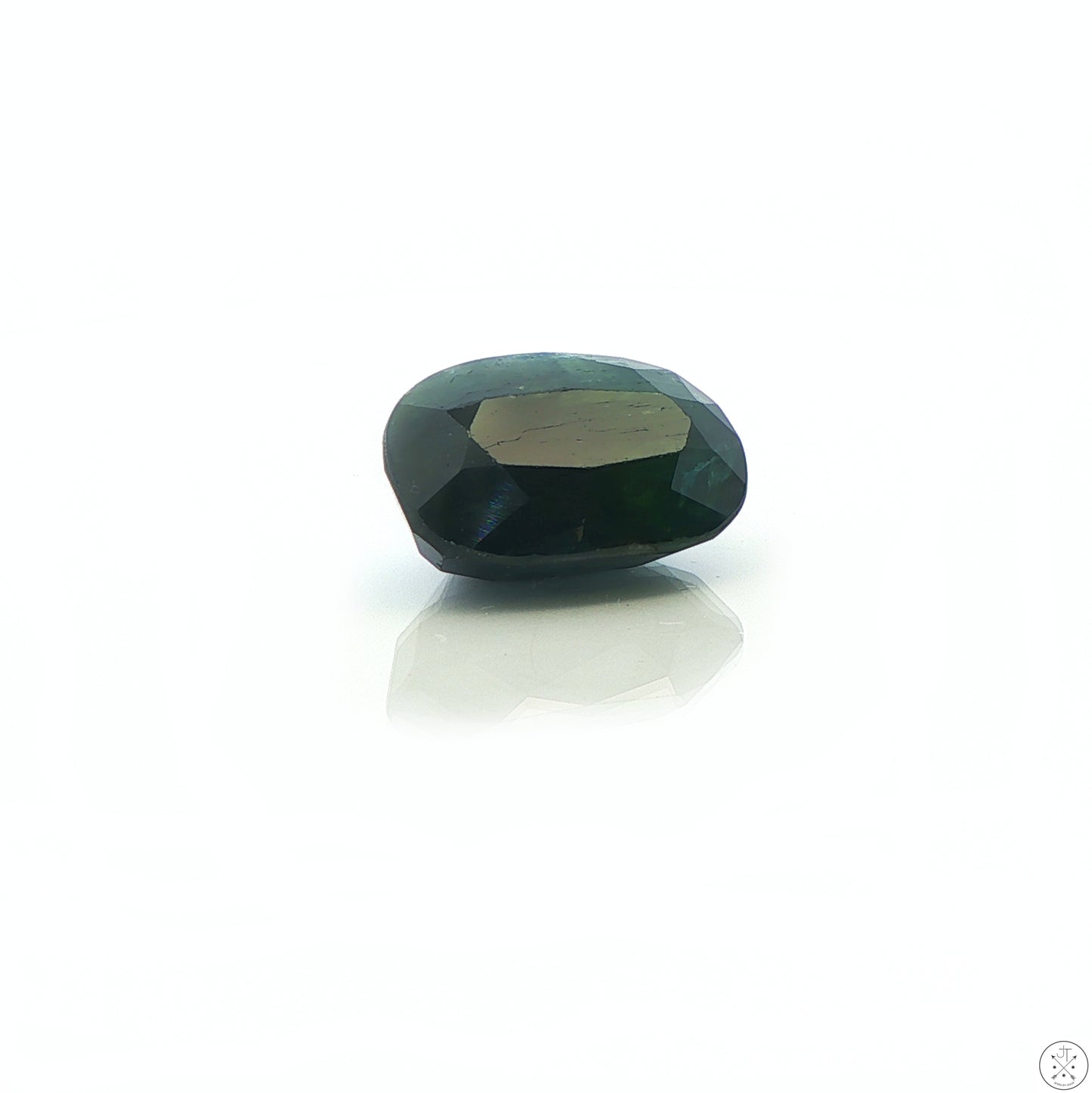 11 Carat Natural Sapphire Untreated Oval Faceted 15 x 10 mm Gemstone Blue Green Loose