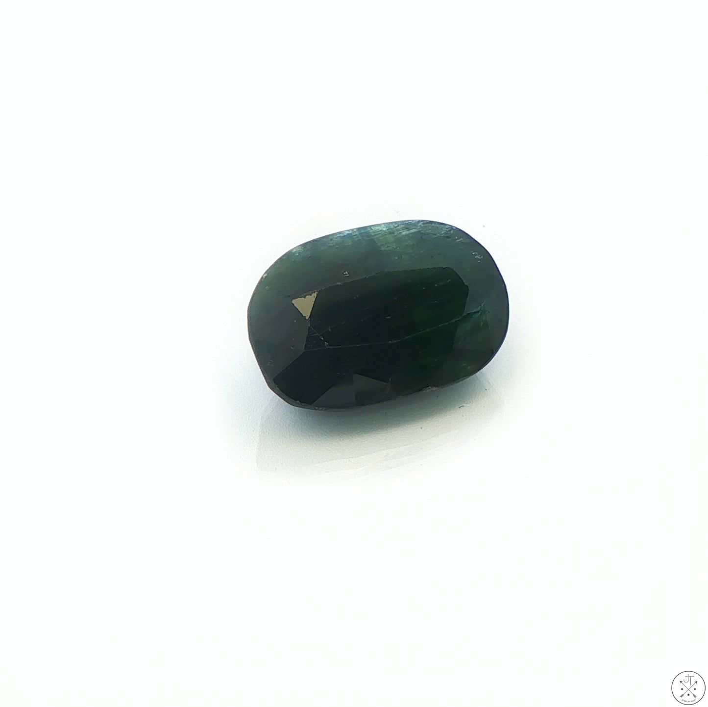 11 Carat Natural Sapphire Untreated Oval Faceted 15 x 10 mm Gemstone Blue Green Loose