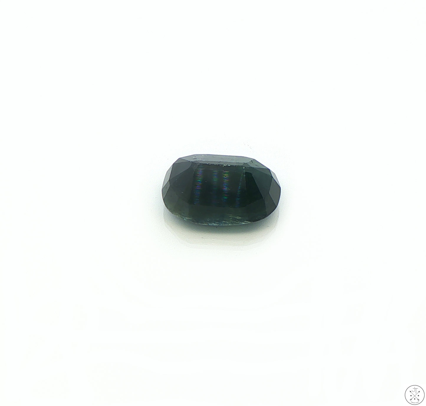 11 Carat Natural Sapphire Untreated Oval Faceted 15 x 10 mm Gemstone Blue Green Loose