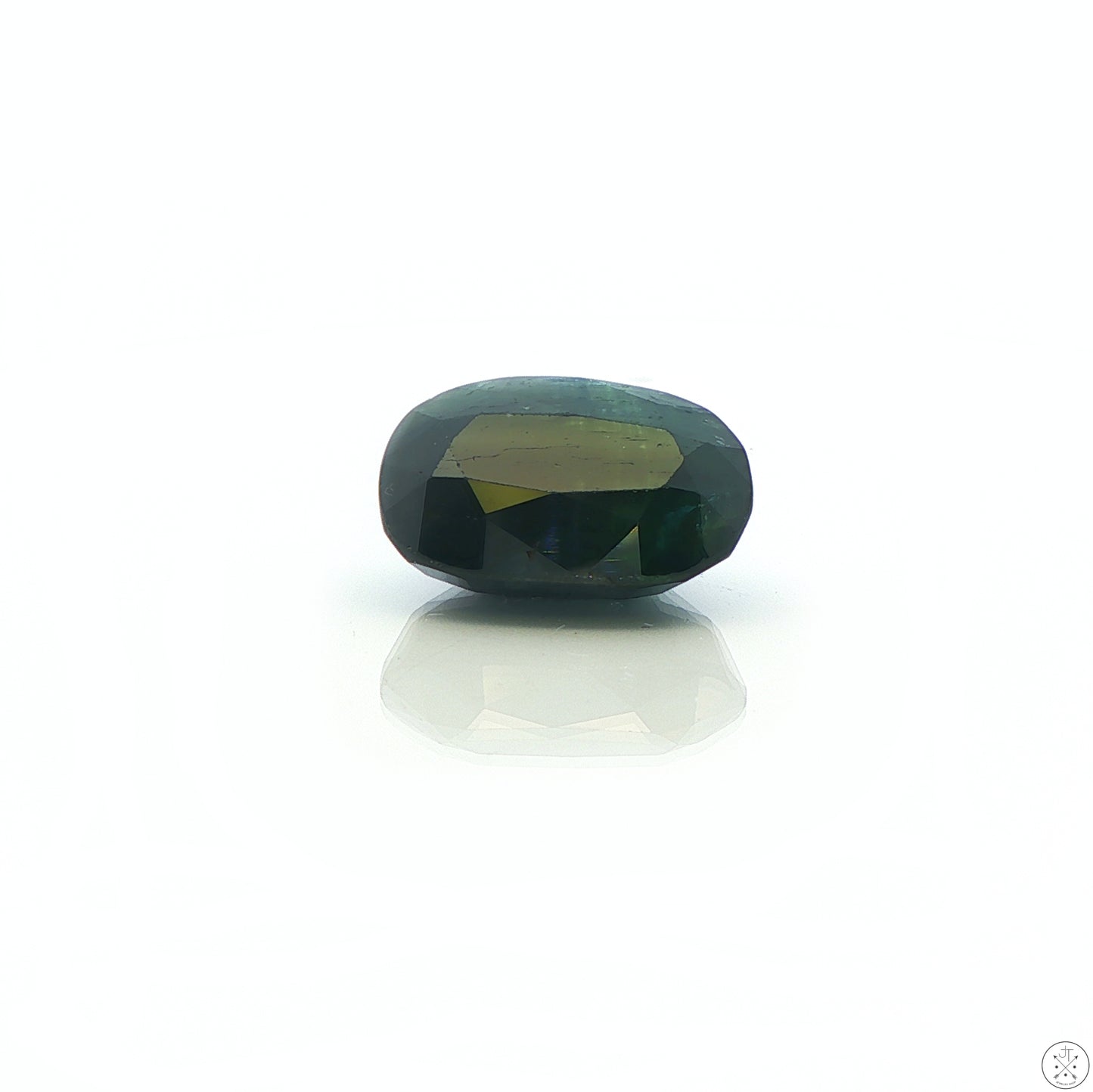 11 Carat Natural Sapphire Untreated Oval Faceted 15 x 10 mm Gemstone Blue Green Loose