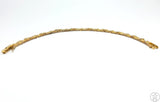 14k Yellow Gold Nugget Style Bracelet 7.25 Inch Hidden Clasp