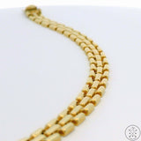 Vintage 14k Yellow Gold Link Bracelet 7 Inch Italy