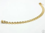 Vintage 14k Yellow Gold Link Bracelet 7 Inch Italy