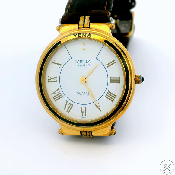 Vintage Yema Paris Ladies 32 mm Quartz Watch 7.75 Inch Runs