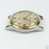 1960s Wyler Lifeguard Incaflex Dynawind Date Gold Bezel 33 mm Watch