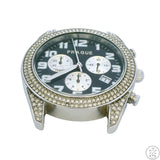 Prague Chronograph Date 41 mm Swiss Rhonda 13 Jewel Quartz Stainless Steel Watch 4002-BB Iced