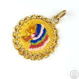 Vintage 14k Yellow Gold Pendant with Colorized 1926 $2.5 Gold Coin
