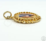 Vintage 14k Yellow Gold Pendant with Colorized 1926 $2.5 Gold Coin