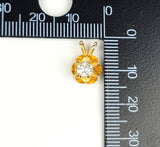 Vintage 14k Yellow Gold Butter Cup Pendant with .4 carat Diamond