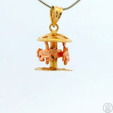 Vintage 14k Yellow Gold Merry-Go-Round Pendant