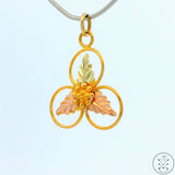 Vintage 14k Gold Leaves Pendant