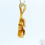 Vintage 14k Gold Nugget Drop Pendant