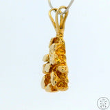 Vintage 14k Gold Nugget Drop Pendant