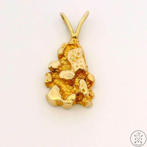 Vintage 14k Gold Nugget Drop Pendant