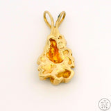 Vintage 14k Gold Nugget Drop Pendant