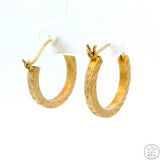 14k Yellow Gold 3/4 Inch Hoop Earrings