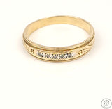 14k Yellow Gold 5 mm Band with Diamonds Size 7.75