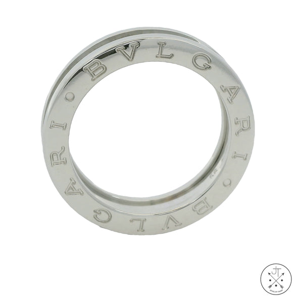 Estate Bvlgari 750 18k White Gold B-Zero 1 Band Size 7.75 Size 56