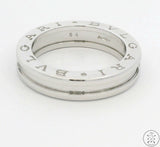 Estate Bvlgari 750 18k White Gold B-Zero 1 Band Size 6.75 Size 54