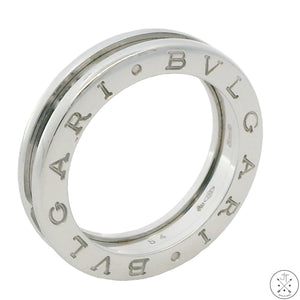 Estate Bvlgari 750 18k White Gold B-Zero 1 Band Size 6.75 Size 54