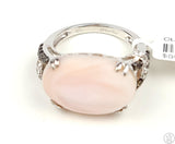 New LeVian Carlo Viani Sterling Silver Ring Mother of Pearl Sapphire and Quartz Size 7