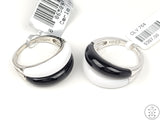 New LeVian Carlo Viani Sterling Silver Band Black and White Size 7