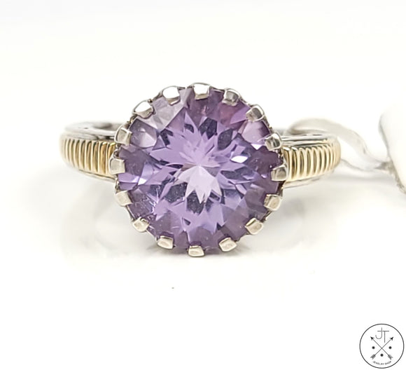 New Le Vian Sterling Silver Ring with 4.97 carat Amethyst Size 7