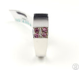 New Le Vian Sterling Silver Band with Rhodolite Garnet Size 8.25